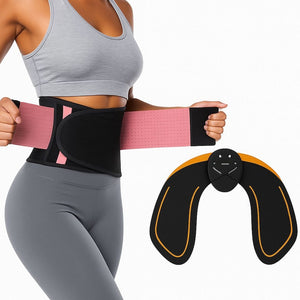 Combo de Faja con Efecto Sauna y Estimulador Muscular EMS para Glúteos.